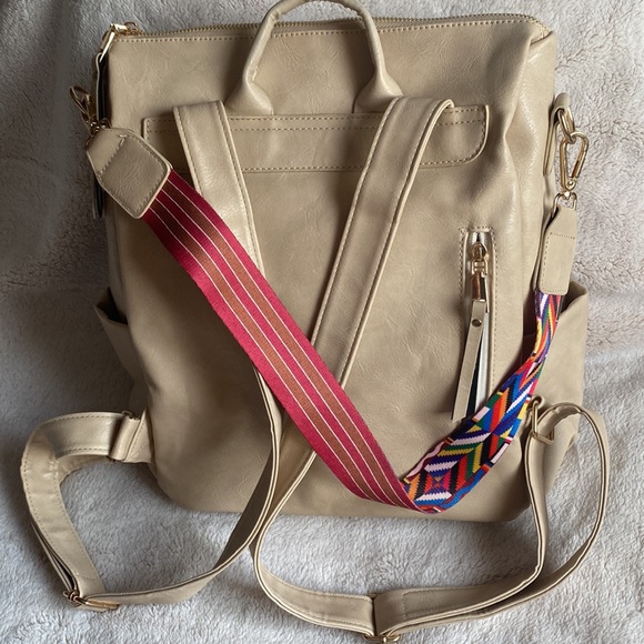 Vegan Leather Backpack - Picture 3 of 4